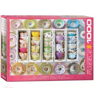 Eurographics Colorful Tea Cups 1000 pc Jigsaw Puzzle